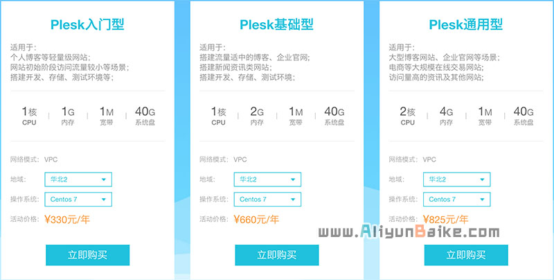 购阿里云服务器送Plesk主机面板一年免费使用