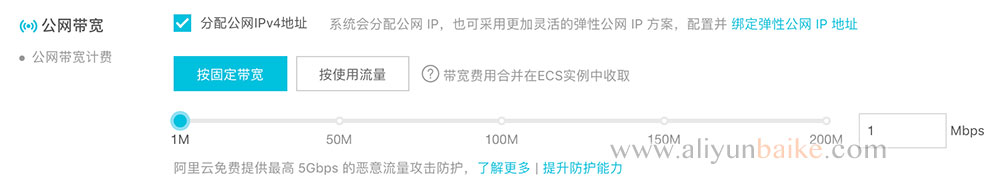 ECS公网宽带自动分配公网IP