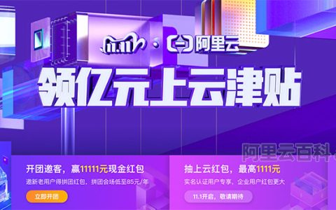 2020阿里云双11优惠活动之省钱攻略拼团红包代金券