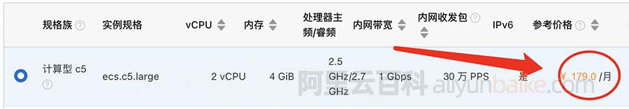 阿里云服务器按月购买价格