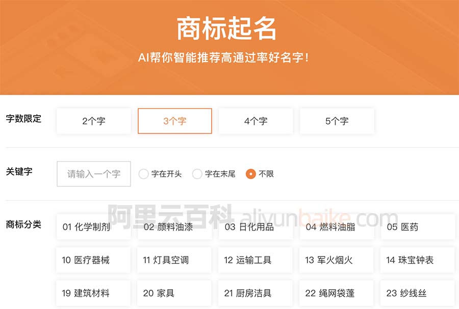 阿里云商标起名