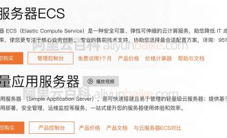 阿里云轻量应用服务器和云服务器ECS区别性能对比