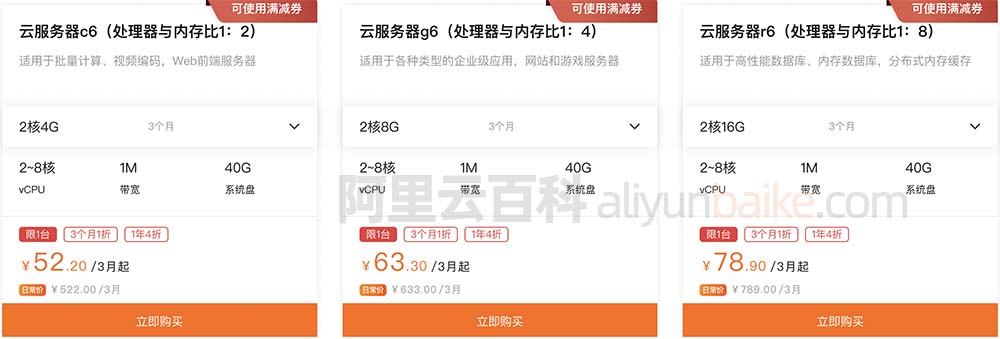 阿里云企业级独享型云服务器优惠价格表