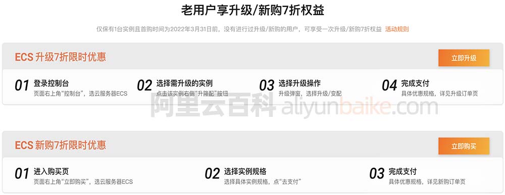 老用户享升级/新购7折权益