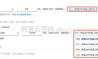 阿里云ESSD云盘PL性能级别怎么选择？有什么区别？