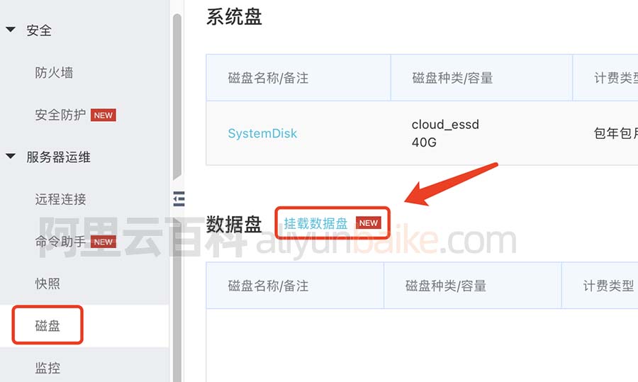 阿里云轻量应用服务器挂载数据盘