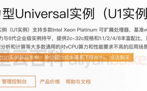 阿里云通用算力型u1云服务器CPU性能、租用费用及使用限制说明