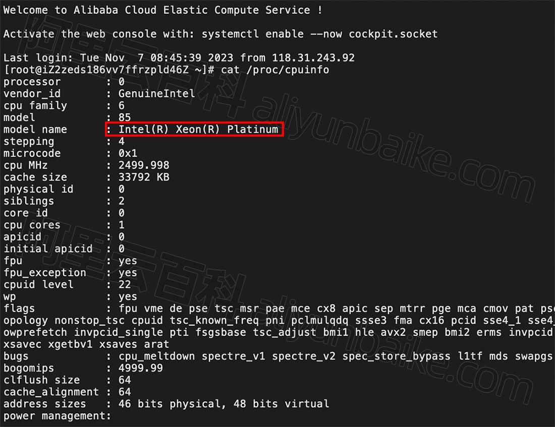 阿里云服务器ECS经济型e实例CPU处理器型号