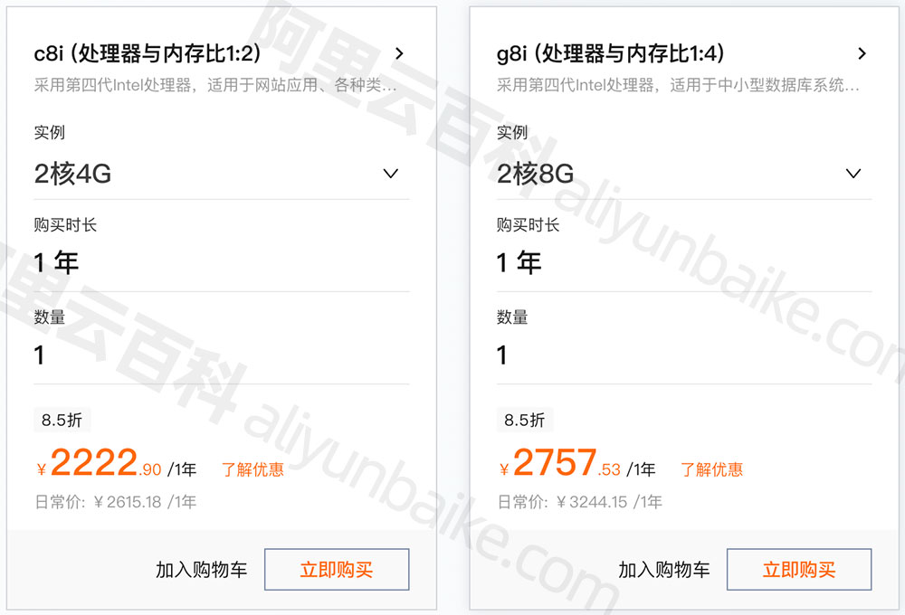 阿里云c8i服务器租用价格