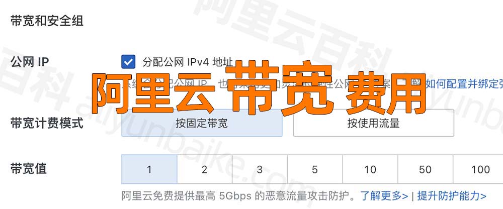 阿里云带宽计费模式和费用价格