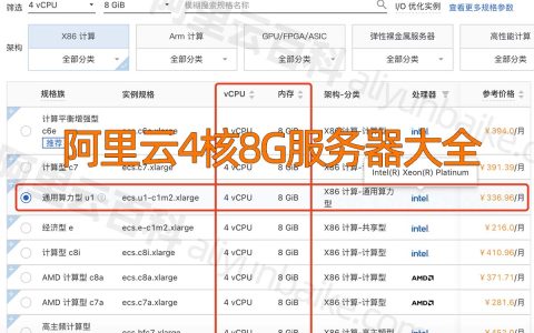 阿里云服务器4核8G配置支持人数_CPU性能并发数_4C8G租用价格