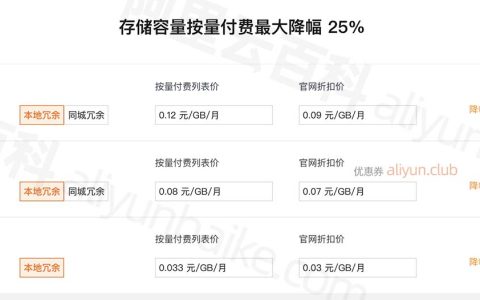通知：阿里云对象存储OSS价格下调（最高优惠降幅55%）