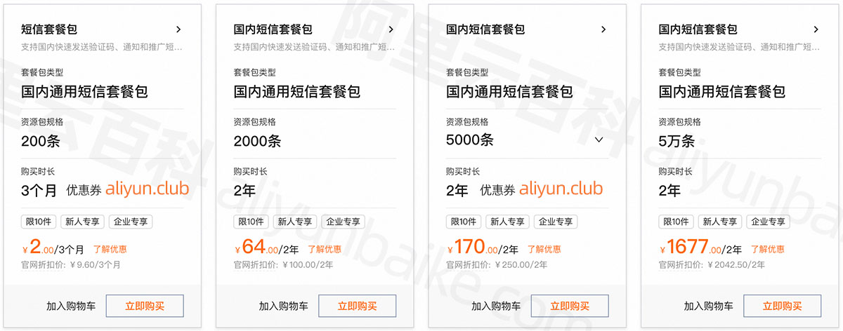 阿里云短信价格2025最新
