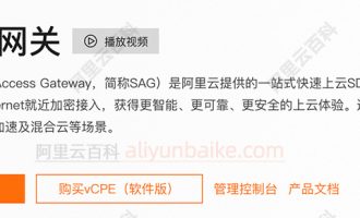 阿里云智能接入网关SAG收费价格以及设置教程